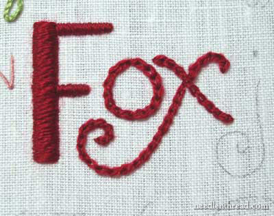 Hand Embroidery: Lettering and Text in Satin Stitch and Chain Stitch