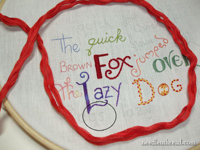 Hand Embroidered Lettering and Text: Coral Stitch