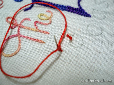 Hand Embroidered Lettering and Text: Coral Stitch