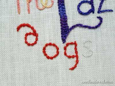Hand Embroidered Lettering and Text: Coral Stitch