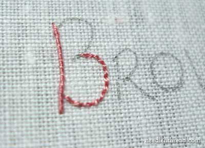 Hand Embroidered Lettering and Text Tutorial on www.needlenthread.com