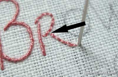 Hand Embroidered Lettering and Text Tutorial on www.needlenthread.com