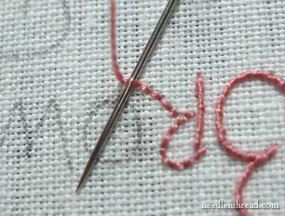 Hand Embroidered Lettering and Text Tutorial on www.needlenthread.com