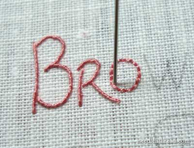 Hand Embroidered Lettering and Text Tutorial on www.needlenthread.com