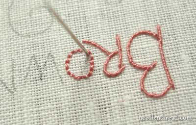 Hand Embroidered Lettering and Text Tutorial on www.needlenthread.com