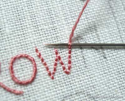 Hand Embroidered Lettering and Text Tutorial on www.needlenthread.com