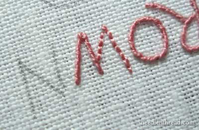 Hand Embroidered Lettering and Text Tutorial on www.needlenthread.com