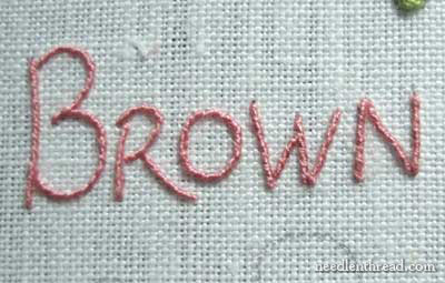 Hand Embroidered Lettering and Text Tutorial on www.needlenthread.com