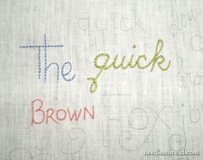 Hand Embroidered Lettering and Text Tutorial on www.needlenthread.com