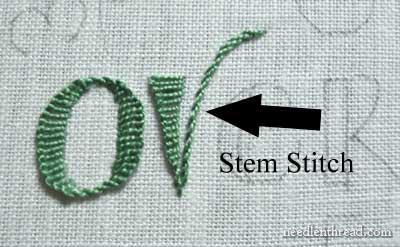 Hand Embroidery: Lettering and Text in Buttonhole Stitch and Stem Stitch