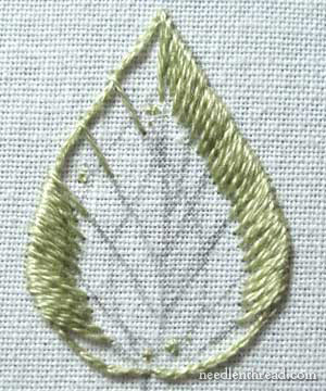 Long & Short Stitch shading in hand embroidery on needlenthread.com