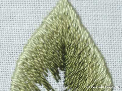 Long & Short Stitch shading in hand embroidery on needlenthread.com