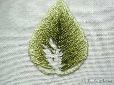 Long & Short Stitch shading in hand embroidery on needlenthread.com