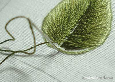 Long & Short Stitch shading in hand embroidery on needlenthread.com