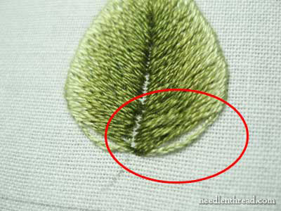 Long & Short Stitch shading in hand embroidery on needlenthread.com