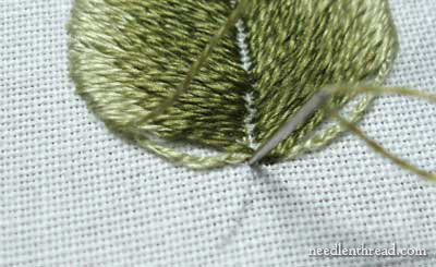 Long & Short Stitch shading in hand embroidery on needlenthread.com