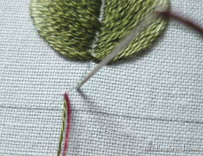 Long & Short Stitch shading in hand embroidery on needlenthread.com