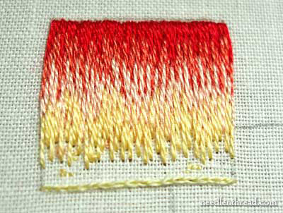 Long and Short Stitch Shading Tutorial on needlenthread.com