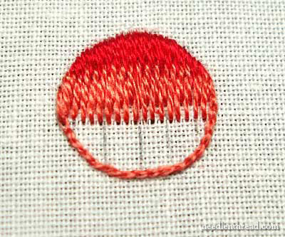 Long and Short Stitch Shading Lessons on needlethread.com