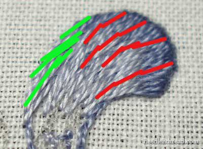 Long and Short Stitch Shading Lessons on needlenthread.com