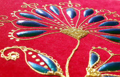 Beetle Wing and Goldwork Embroidery
