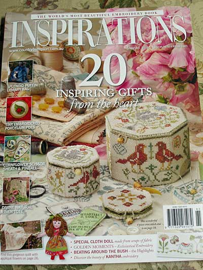 Inspirations Magazine Issue #65 featuring an embroidered box