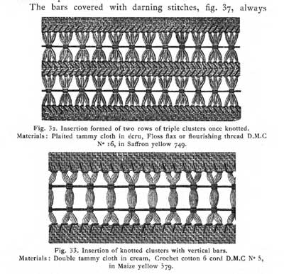 Therese Dillmont's Drawn Thread Work available on Antique Pattern Library