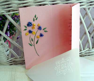 Hand Embroidered Birthday Card – Quick and Easy –