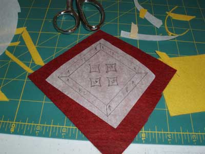 Beginning a Hand Embroidered Goldwork Christmas Ornament