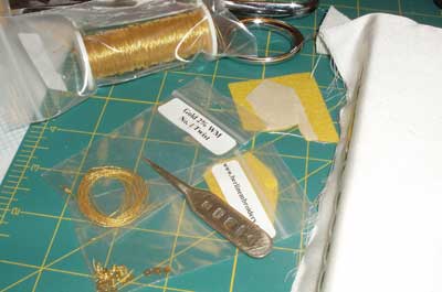 Beginning a Hand Embroidered Goldwork Christmas Ornament