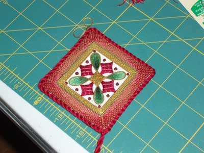 Goldwork & Silk Christmas Ornament Finish Work