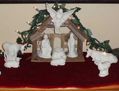 Mom's Porcelain Nativity Scene