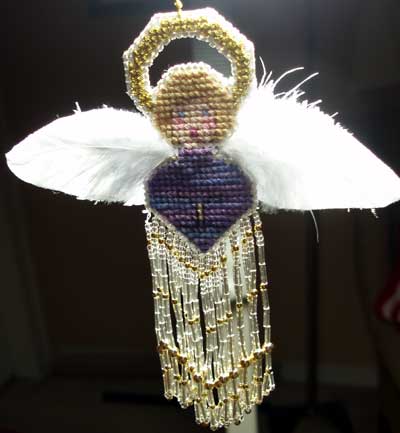 Beaded Angel Christmas Ornament