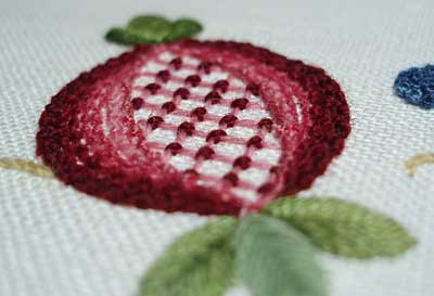 Crewel Embroidery Pomegranate