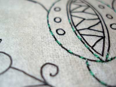 How to Transfer Embroidery Designs: Tissue Paper Transfer