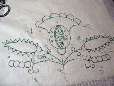 Transferring an Embroidery Pattern using Tracing Paper –