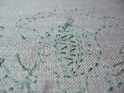 Transferring an Embroidery Pattern using Tracing Paper