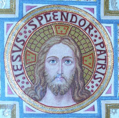 Hand Embroidered Vestment: Medallion of the Face of Christ