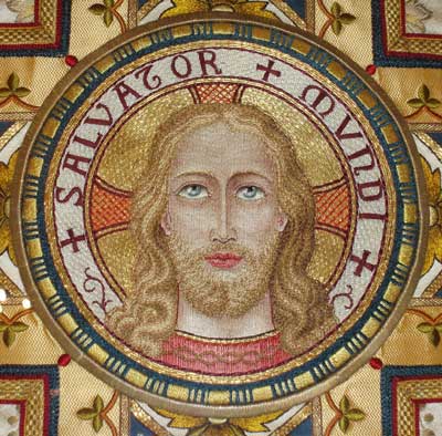 Hand Embroidered Vestment: Medallion of the Face of Christ