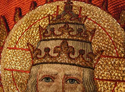 Ecclesiastical Needlework on a Cope Hood needing repair