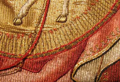 Ecclesiastical Needlework on a Cope Hood needing repair