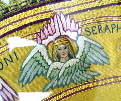 Ecclesiastical Embroidery: Cope Hood with God the Father and the Crucified Christ