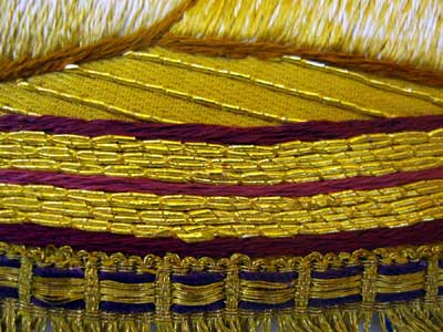 Ecclesiastical Embroidery: Cope Hood with God the Father and the Crucified Christ