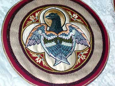 Ecclesiastical Embroidery: Pelican on an Altar Frontal