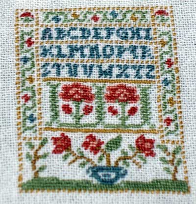 Hand Embroidery on a Little Sampler