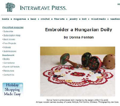 Hungarian Doily Pattern from Piecework Magazine