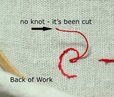 Starting a Thread: Using an Away Waste Knot to begin your embroidery thread