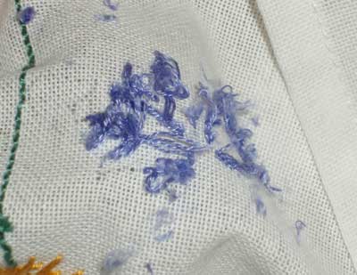 Removing Stitches from Embroidery