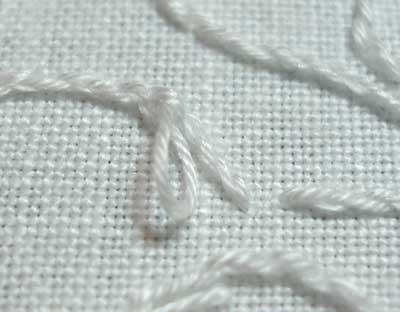 Removing a Slip Knot from the Back of Embroidery