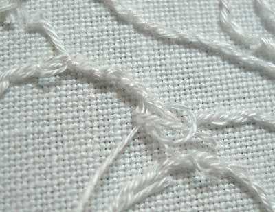 Removing a Slip Knot from the Back of Embroidery